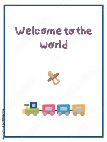 Cute Baby Announcement Cards with Pastel Elements