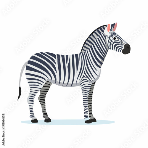 Photography This animal vector illustration features a clean, modern design, using bold lines, contrasting solid colors, and minimalist yet expressive details