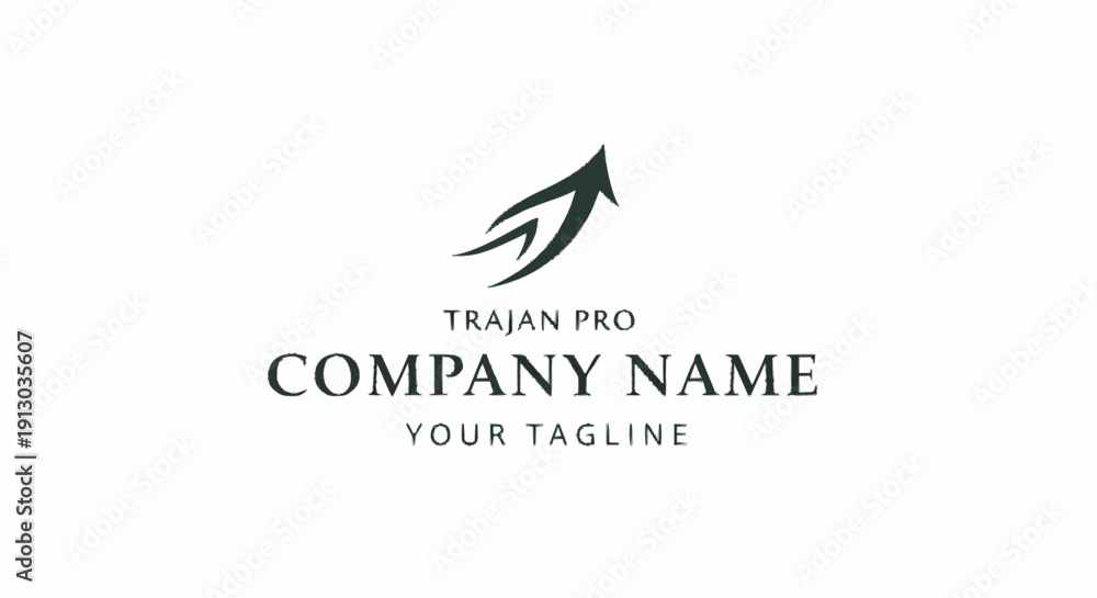 Fototapeta premium Company Logo Template with Arrow Symbol.