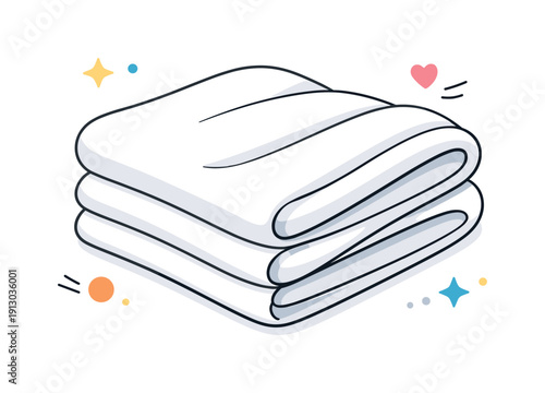    Scarf fabric close-up. Simplified view of light textile folds arranged neatly. Clean presentation, focus on material quality and softness.