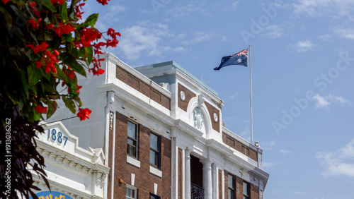Photos Heritage Architecture of Sydney Council Building 1887 with Australian National F