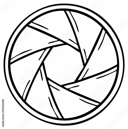 Camera Aperture Diaphragm Opening Illustration Graphic Icon Simple Design
