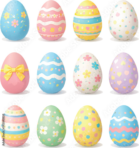 Schilderij op canvas Easter eggs