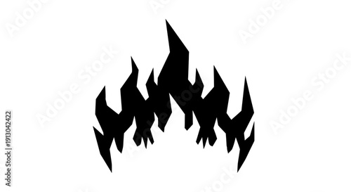 Black silhouette of flying bats.