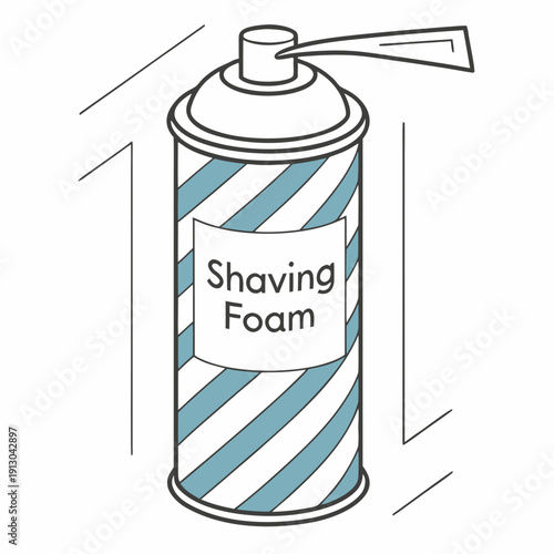 Hygiene Shaving Foam Can Vector