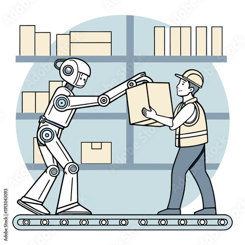 Robot Assisting Human Worker - Future Collaboration