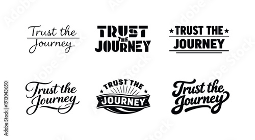 Harmonious Lettering Variations. Minimal Serif Quote. Set lettering. harmonious lettering variations of the same emblematic concept, each with different