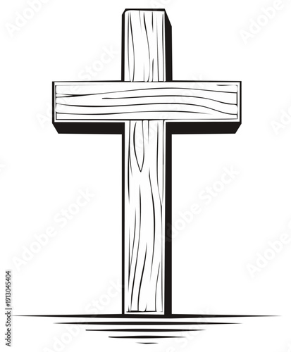 Wooden Cross Illustration