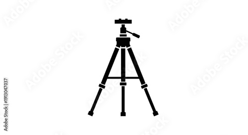 Black tripod photography equipment stand.