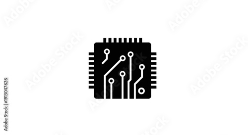 Close-up of a computer microchip.