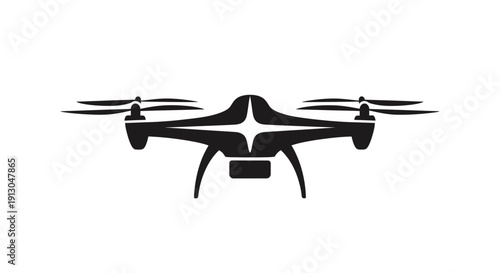 Drone flying in the air.