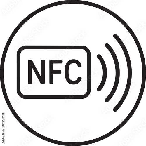 Contactless payment signal symbol showing wireless transaction capability for modern digital banking systems