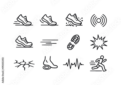 Runner's Impact Icons. Runner