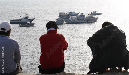 Tableau sur toile LAMPEDUSA SBARCHI MIGRANTI