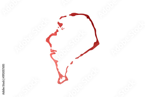 Tuvalu Map - Polygon Style Vector Illustration in Red Gradient, Low Poly Geometric Design, Isolated on White Background, Perfect for Infographics, Reports, and Educational Materials.