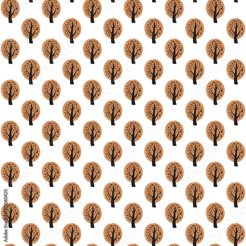 tree mixed seamless pattern