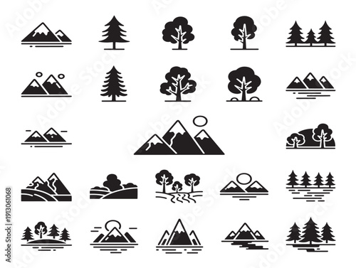 Beautiful forest landscape collection for gorgeous nature inspired art