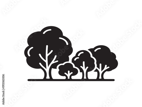 Beautiful rural garden trees with charming countryside orchard shapes