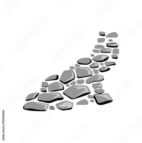 Stone path for garden landscape.