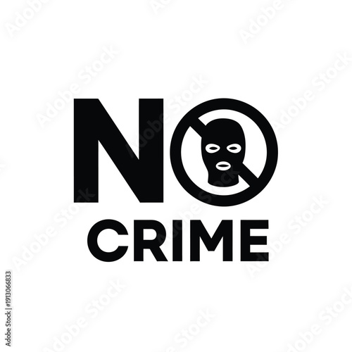 Vector illustration icon no crime vector illustration with black silhouette