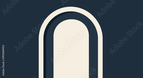 Minimalist Archway Design A Modern Architectural Element Illustration.