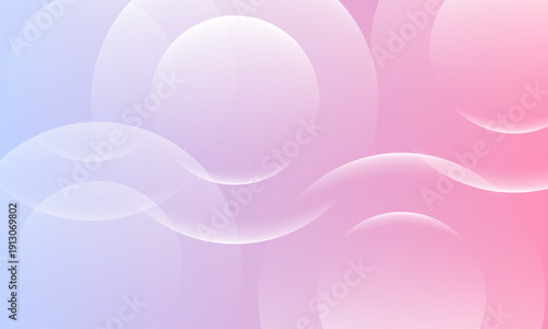 abstract background .blue and pink gradation. circle effect style, layered translucent circles creating a dreamy, romantic, and elegant abstract design.