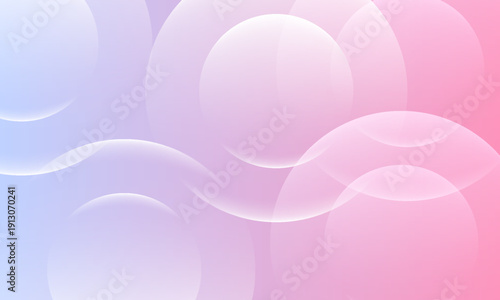 abstract background .blue and pink gradation. circle effect style, layered translucent circles creating a dreamy, romantic,eps 10