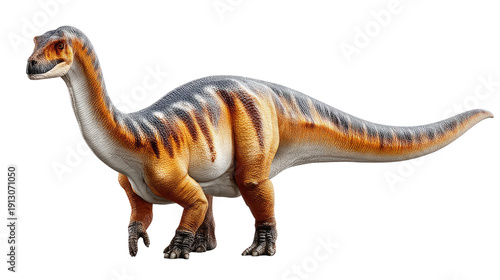 Prehistoric Giant: A majestic hadrosaur, one of the largest and most successful plant-eating dinosaurs, stands tall, showcasing its impressive size and ancient heritage.
