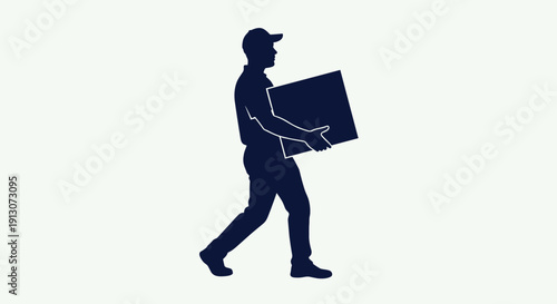 Man carrying a large box 1.