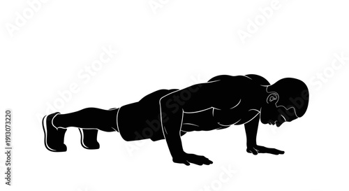 Man doing push up exercise.