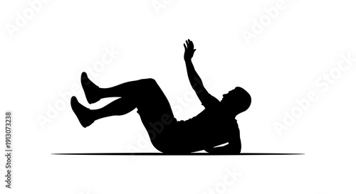 Man doing sit up exercise.