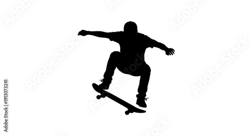 Man doing skateboard tricks.