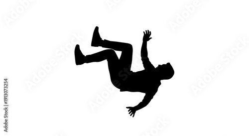 Man falling in the air.