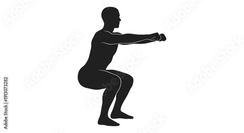 Man Doing Squat Exercise 1.