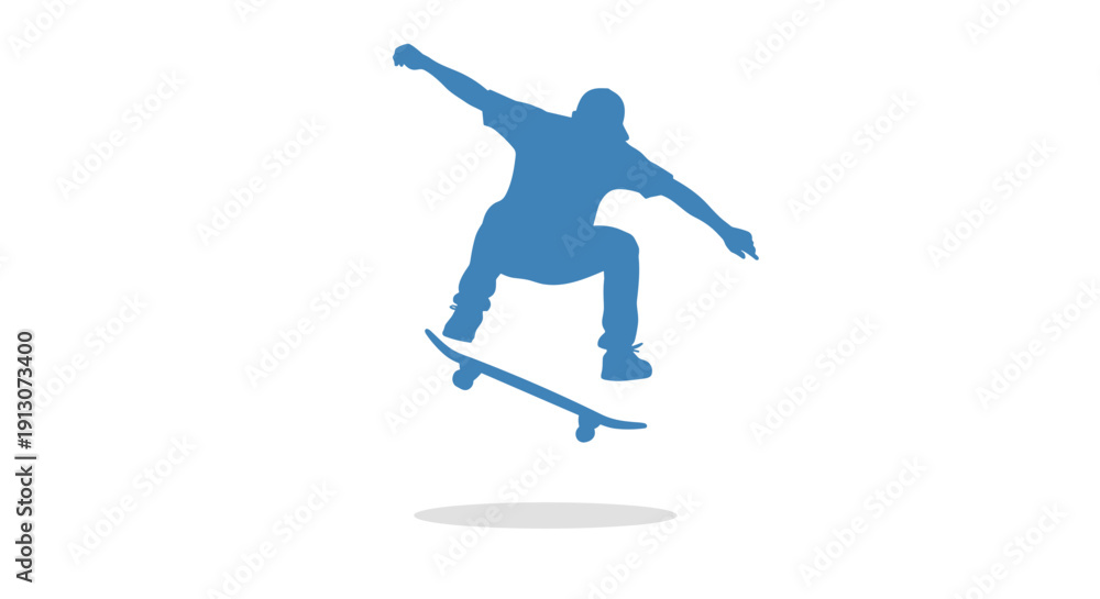 Fototapeta premium Man performing skateboard tricks.