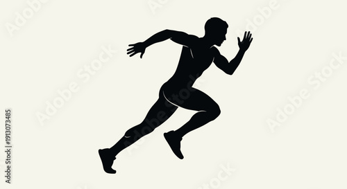 Man Running Sprinting Silhouette Silhouette.