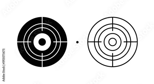 Precision target design: bullseye accuracy, focus, aim, shoot, marksmanship, archery, Vector