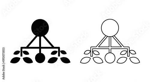Minimalist icon set: family, relationship, and social connection symbols Vector