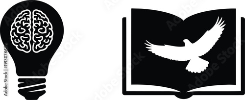 Minimalist icon representing a vector file format for digital design projects