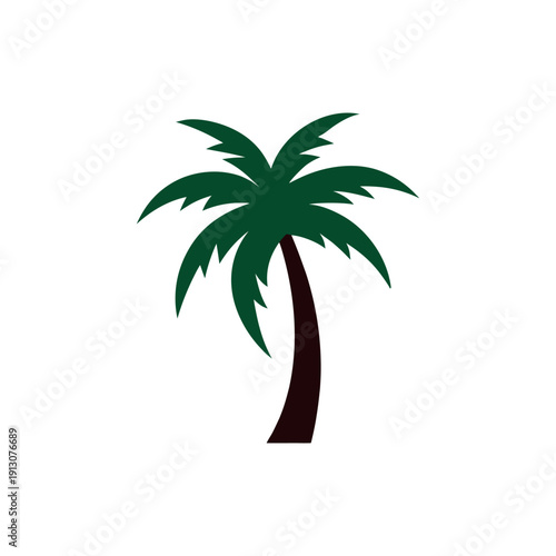 Palm Logo Vector Tropical Beach Resort Travel Branding Design