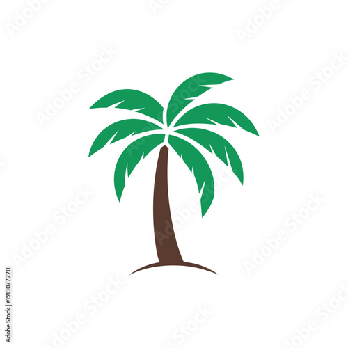 Palm Logo Vector Tropical Beach Resort Travel Branding Design