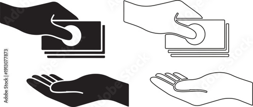 Professional vector collection featuring finance and money-themed icons including dollar symbols, pound signs, money bags, bar charts, and profit growth arrows. Ideal for business presentations