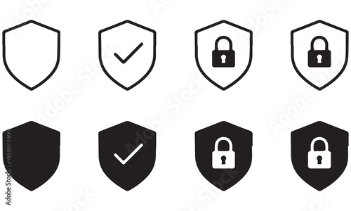 Security, Communication, Energy, Finance, Internet, and E‑Commerce Icon Set – Modern Technology and Business Vector Symbols