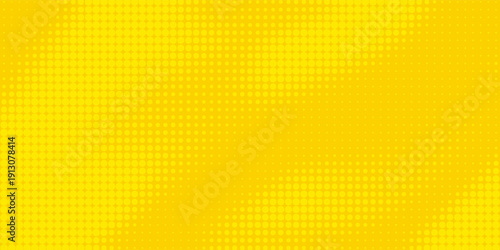 Dots halftone yellow orange color pattern gradient texture with technology digital background. Dots pop art comics with summer background.