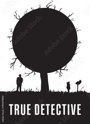 True Detective Silhouette Tree and Figures