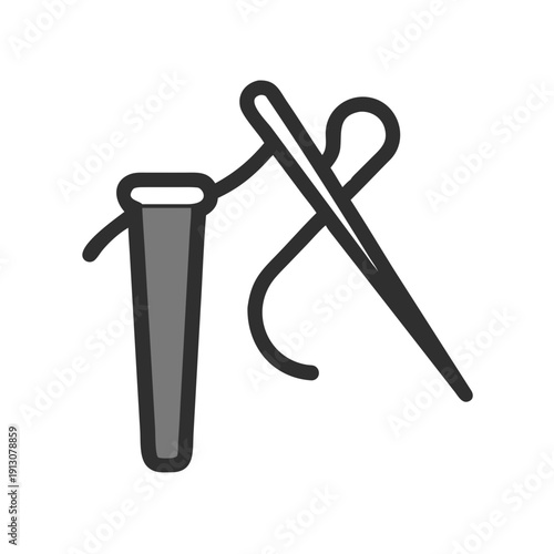 - metal needle and thread