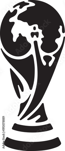 Soccer world championship trophy cup vector illustration graphic isolated on transparent background
