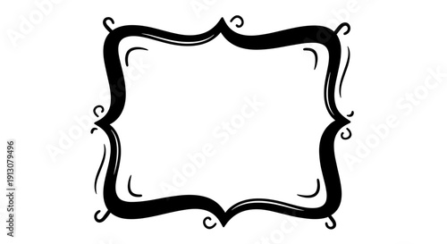 Black ornate frame border design.