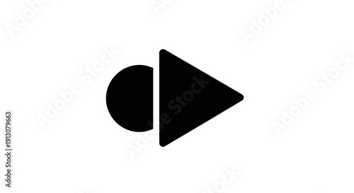 Black play button icon.