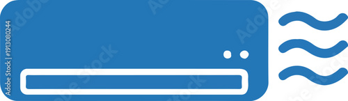 AC Running Icon Representing Air Conditioner Cooling and Air Flow